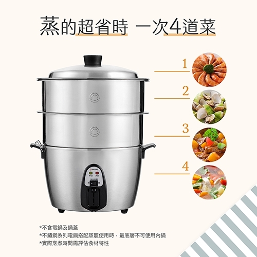 TATUNG 大同電鍋用 ステンレス蒸し器 2段セット TAC S02 大同電鍋
