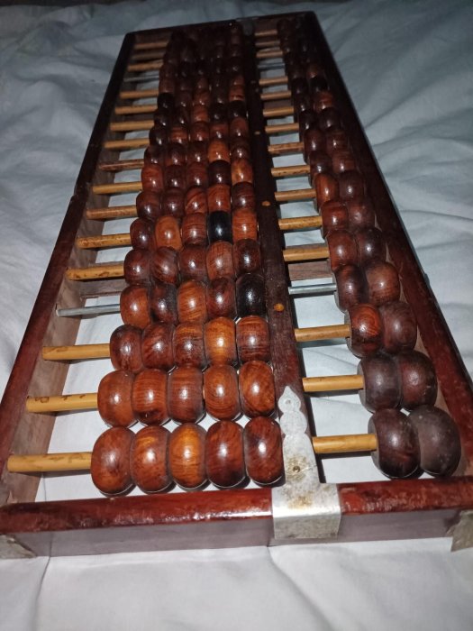 嚴選海南黃花梨手工算盤紋路清晰油性佳帶原廠銘牌古樸包漿日用品收藏嚴