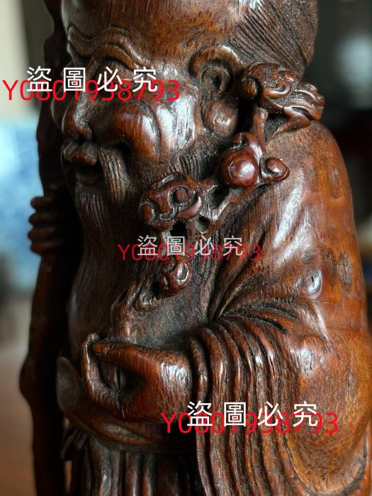清・竹彫・寿仙翁人物擺件』極細工 古賞物 中国古玩 古