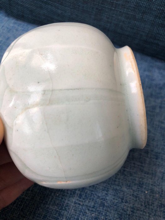 宋朝青白釉蓮花水盂嚴選推薦高7.6CM直徑9CM 輪廓完整磁器精品吳泥胎質