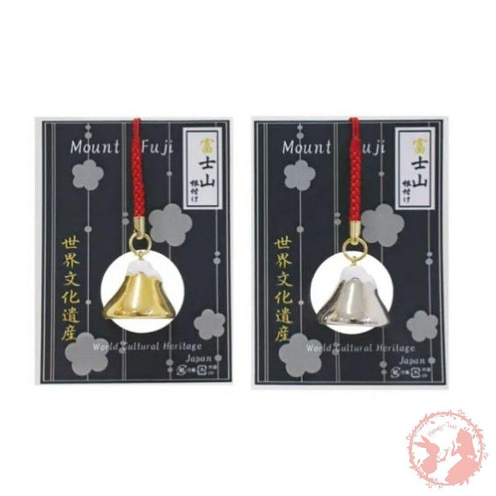 日本富士山金色銀色金銀運招福吉祥鑰匙圈吊飾掛飾開運幸運小鈴鐺富士山