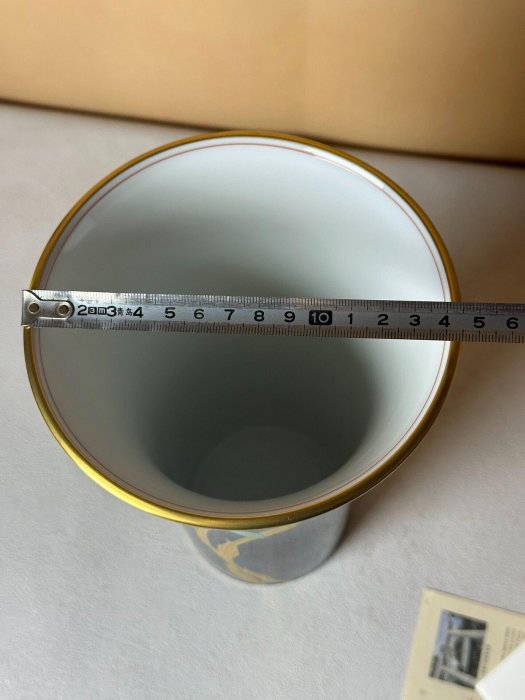 香蘭社帝王藍金彩花瓶平成14年稀有蘭花畫片天皇御用品牌花瓶原盒紀念款