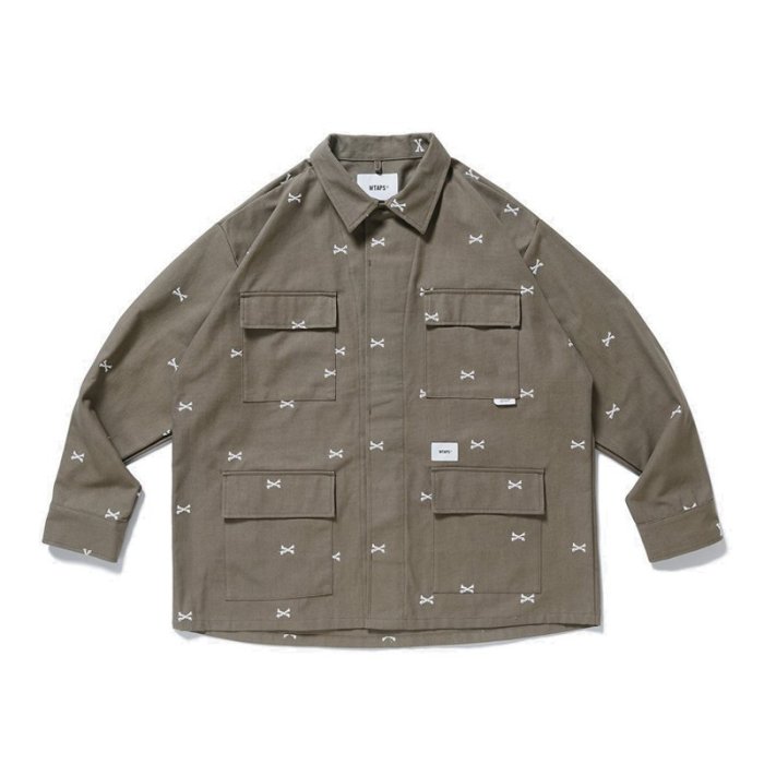 希望商店】WTAPS JUNGLE 01 LS COTTON 22SS 刺繡骨頭四袋軍衫| Yahoo拍賣