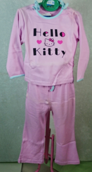【震撼精品百貨】Hello Kitty 凱蒂貓~童裝 長袖衣褲 粉藍