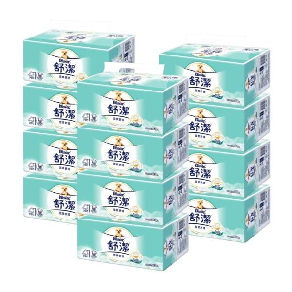 【領券再折-2箱購】Kleenex 舒潔 雲柔舒適抽取式衛生紙 加量包X2箱 (100抽/8+2包/共6串/箱)【杏一】