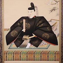 菅原道真掛軸日本畫掛軸井上富鳳絹本天神樣| Yahoo拍賣