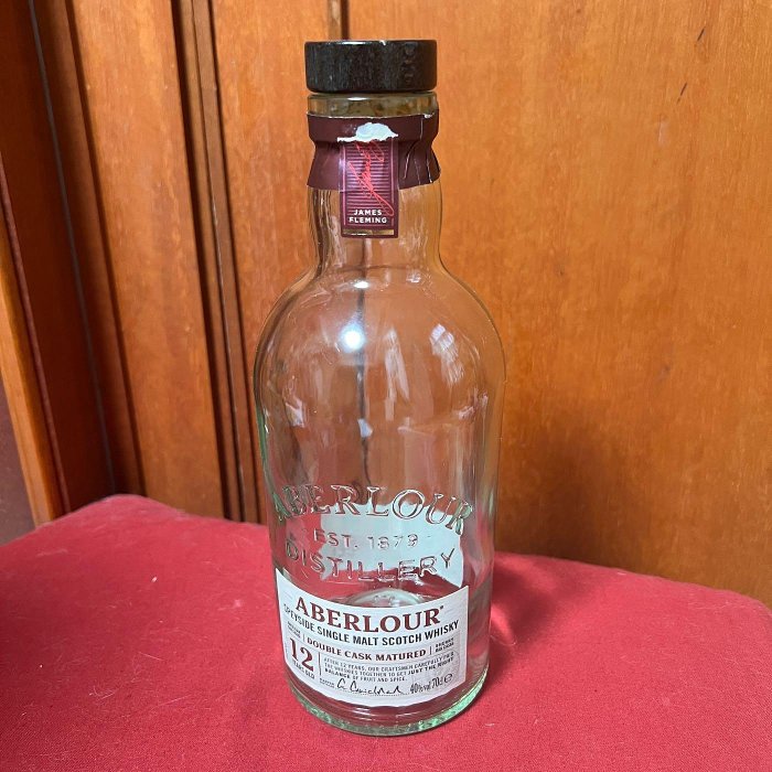 ABERLOUR 蘇格蘭亞伯樂雙桶威士忌空酒瓶(700ml)/多用途玻璃空瓶/空洋酒瓶/裝飾/容器/花器