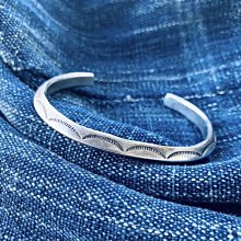 Visvim ict Navajo vintage bangle 印地安圖騰純銀手環size :F | Yahoo拍賣