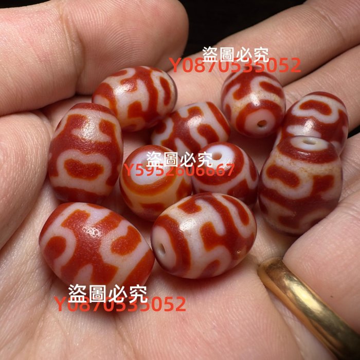 菩提葉佛心！頂料瑪瑙純手工紅肉天珠約直徑12.7附近對孔17附近多，隨天