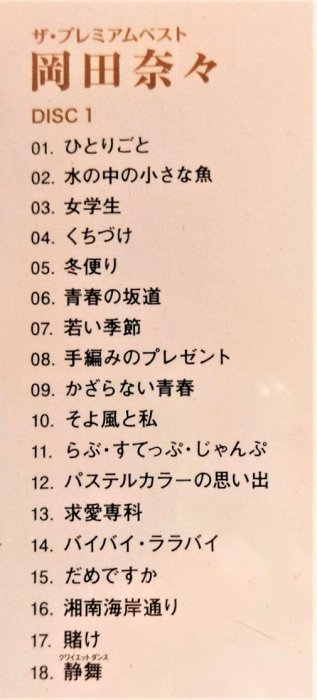 岡田奈々~ ザ・プレミアムベスト岡田奈々( 2CD ) ~ 日版已拆近全新, CD