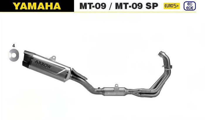 ARROW】YAMAHA MT09 MT-09 MT 09 SP 不鏽鋼全段管Indy Race EVO系列觸 