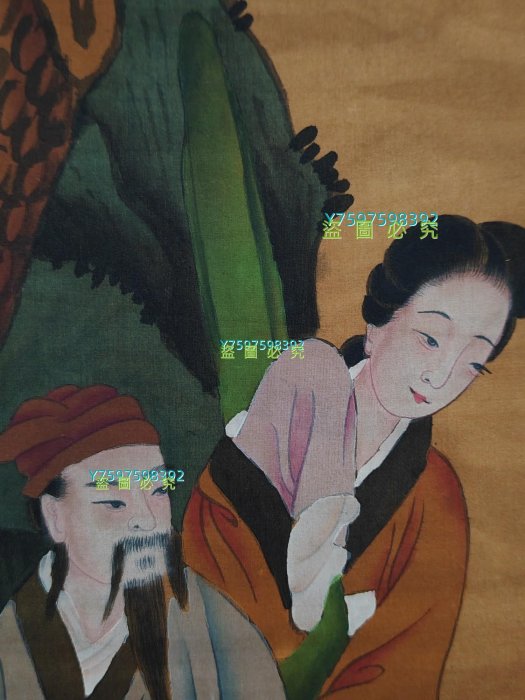 真筆 手絵 唐寅 人物図 絹本 掛軸 三尺中堂 編號ZX38 三尺中堂手繪唐寅人物材質：絹本一物一圖實物攝！ 【唐韻坊