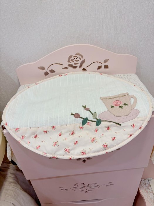 稀有國外古董vintage日本進口Many曼尼玫瑰拼布布品布藝絕版系列手工布品桌墊餐墊餐巾