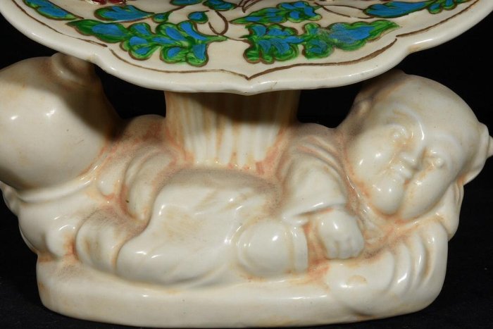 【多寶屋】■宋時代　汝窯　天青釉　刻花紋　童子枕　大磁枕　極品NC41■