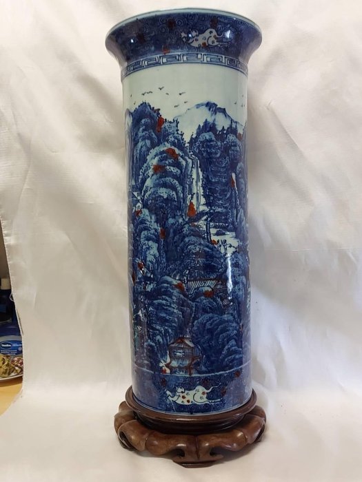 文房具　清康熙　 紅釉花瓶/F2-66 文房具 清康熙 紅釉花瓶/F2-66