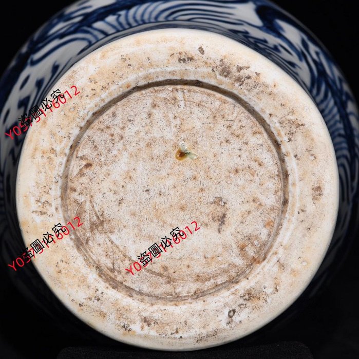 明宣德青花魚藻紋梅瓶，高28.5cm直徑18cm，編號867205古玩收藏擺件