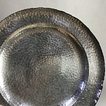 時代金工　古銅鎚出　蓮葉　持手菓子器　F　R5996B 時代金工 古銅鎚出 蓮葉 持手菓子器 F R5996B Chinese Vintage