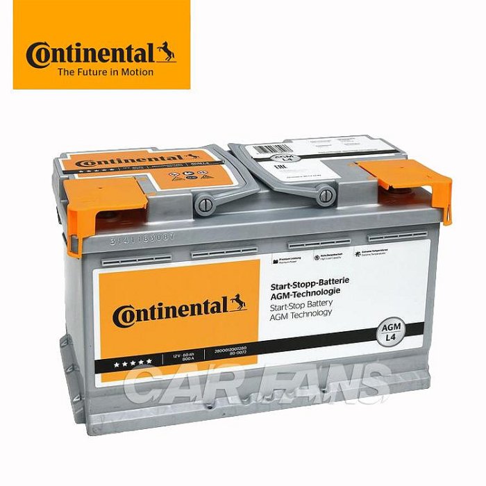 Continental 馬牌 AGM L4 12V 80AH 800CCA START-STOP 歐規怠速啟停電瓶/鉛酸電池/汽車電瓶/專用電池/免保養電瓶