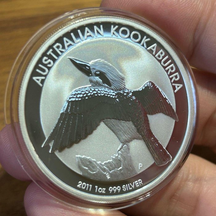H2Shop】澳洲Australia 1oz 銀幣2011年Kookaburra 笑翠鳥Ag999 3N 女王