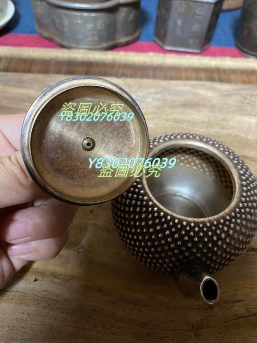 【夢工房】金龍堂 名人 松尾 忠久 造 純銀 腰鎚目 望月形 湯沸 銀瓶 共箱 354g 純度99.99％　S-255 福介商店｜松榮堂福呂形純銀壺0.25L