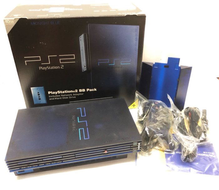 Sony PlayStation 2 PS2 BB Pack 40GB SCPH-50000 透明藍限量