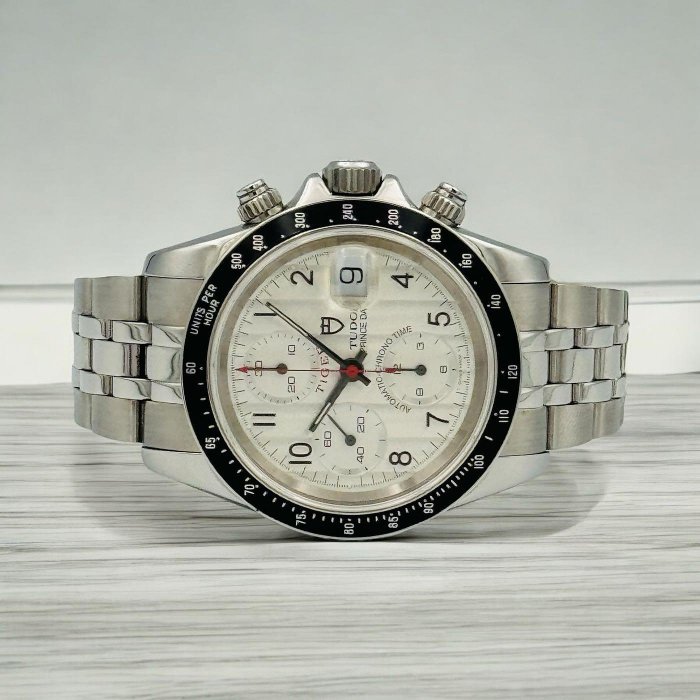 帝-group- 樂時計TUDOR 帝舵79260 Chronotime Tiger Prince Date 79260P 銀面自動