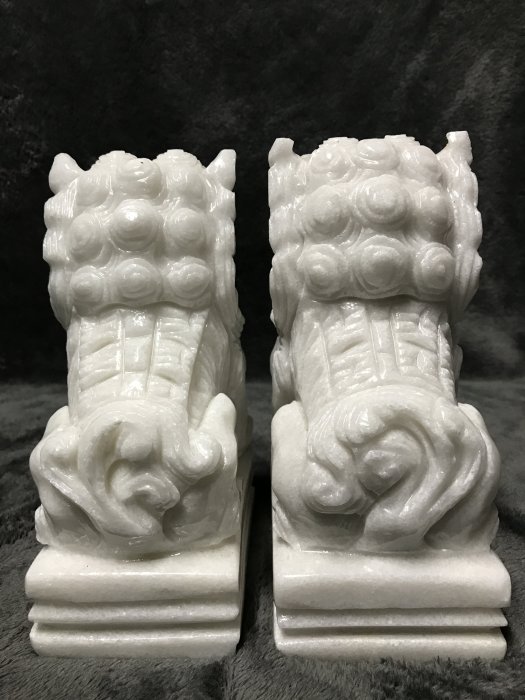浪人藝術】~漢白玉石獅一對**高20cm | Yahoo拍賣