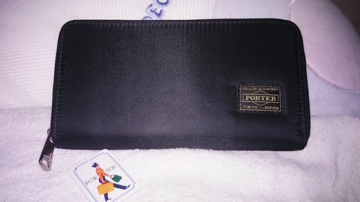 品牌日本代購 預購 吉田   PORTER  皮夾 尼龍斜紋布 拉鍊 長夾 黑色