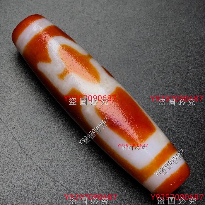 藏區回流老料高油包漿【一眼財神天珠】尺寸：48*13毫米重量12.1克天珠