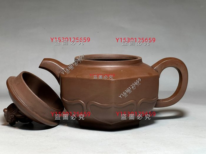 六方宮燈紫砂壺高11.2cm寬16.6cm 舊藏古玩古董二手【好運連連