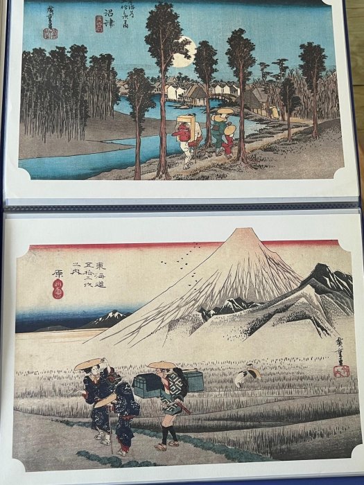 東京國立博物館歌川廣重復刻浮世繪《東海道五十三次》，精美印刷適合