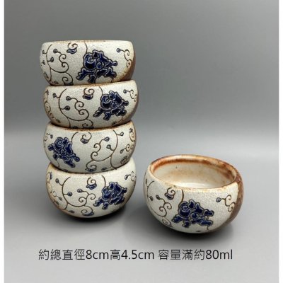 唐物　成化年製銘 青花手描　人物 茶杯 盃5客 古美術 EL11-12 唐物 成化年製銘 青花手描 人物 茶杯 盃5客 古