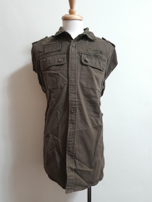 男生服飾 samuel &Kevin  軍裝襯衫 帥氣外套  XL