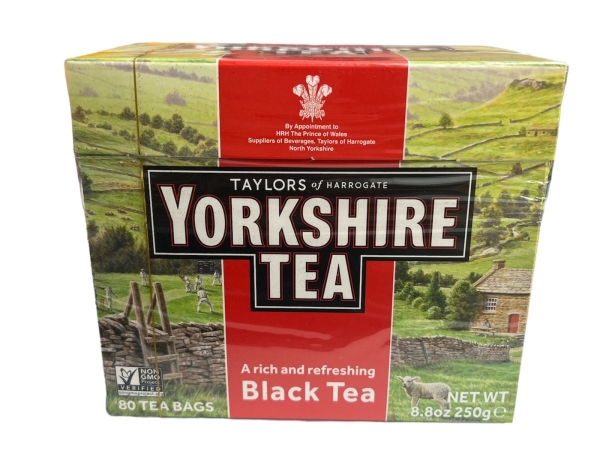【知名連鎖咖啡廳指定用茶】英國Taylors泰勒茶- 泰勒 約克夏紅茶 紅牌 茶包 YORKSHIRE TEA 250g(80小包)