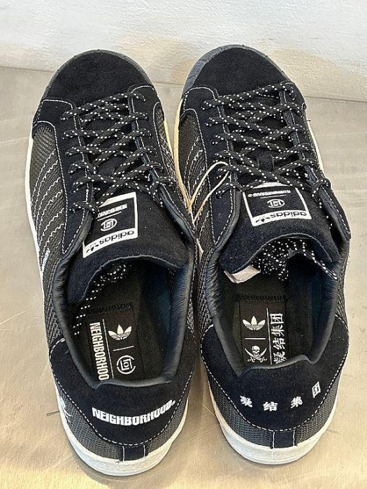 BLACK全新CLOT x NEIGHBORHOOD x ADIDAS黑呼吸雙刀骷髏SUPERSTAR