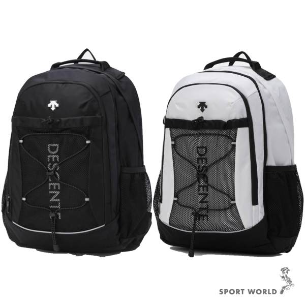Descente 迪桑特 後背包 防水 筆電隔層 黑/白【運動世界】SR123UBP12-BLK0/SR123UBP12-WHT0
