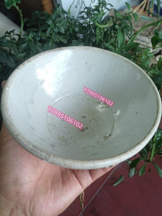 老窯瓷器，宋元白釉盞，白釉碗，元白釉，口徑16公分左右，釉水釉色一流
