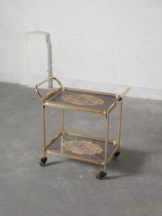 【二手】中古vintage 西洋老家具 優雅復古意大利餐車  這款意大利復古餐車以其