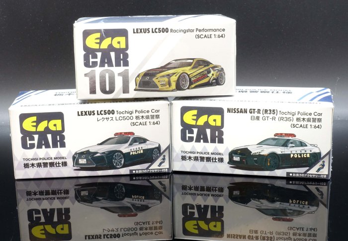 M.A.S.H】現貨特價Era Car 1/64 LEXUS LC500, GT-R R35 警車3款