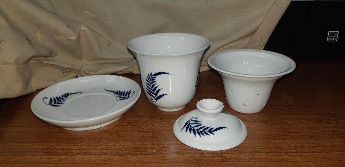 台湾 自然窯製 染付茶器 『玉露慮盃』 台湾 自然窯製 染付茶器 『玉露