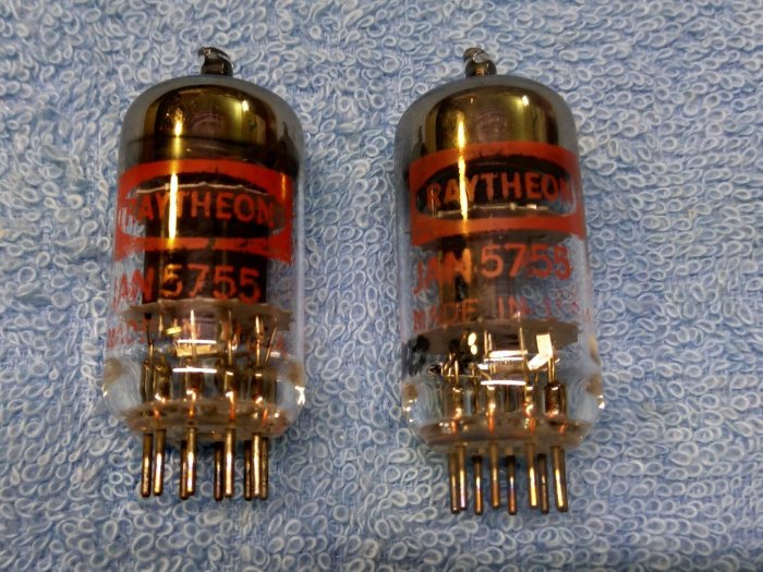真空管 RAYTHEON JAN 5755 USA製 長期保管品 4本セット A-516
