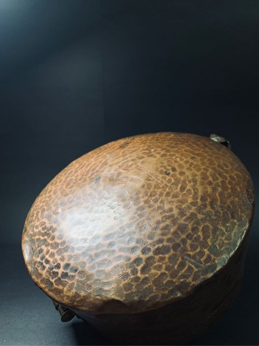 高麗銅器　蓋付杯器　骨董品 Silver Kettle Pot with Phoenix-Shaped Spout 【藏六· 铜镜盖兽