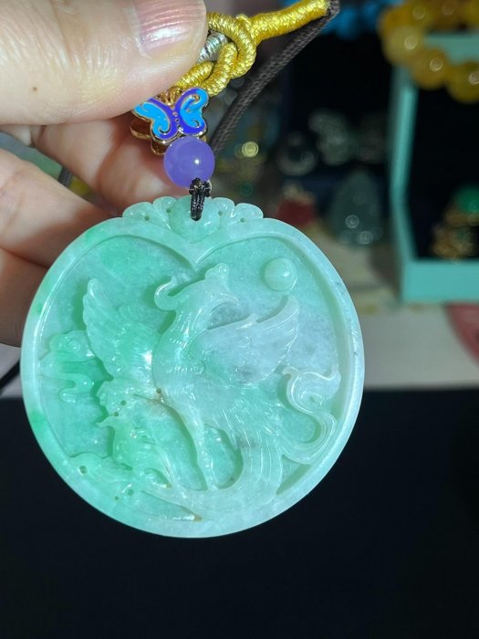 嚴選古玉老坑芙蓉種龍鳳牌裸石，雕工精細值得收藏，10800元福利放售古
