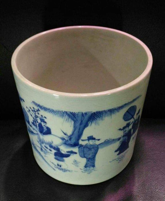 清朝康熙御窯青花瓷人物故事青花筆筒| Yahoo拍賣