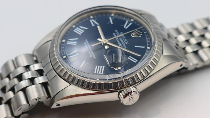 【美好時光】停產逸品ROLEX 1603超罕見藍色buckley印刷大羅馬面盤極美品!RSC洗油保養完成!