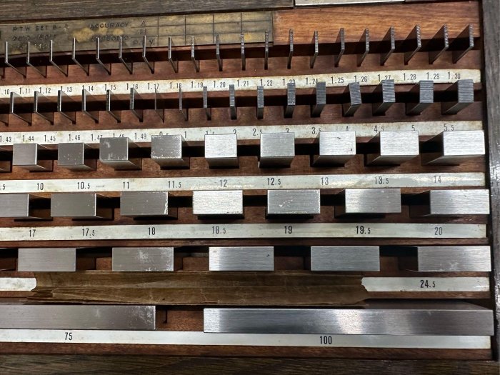 TSUGAMI Block Gauge set PTW SET B-2 1.005-100(mm) 校正規塊（中古 