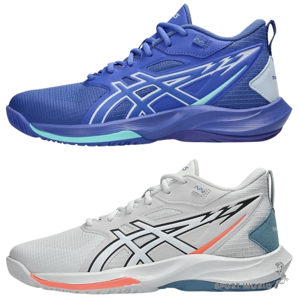 Asics 亞瑟士籃球鞋女鞋大童鞋SWIFTACE GS 藍/冷霧白【運動世界
