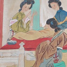 中国古美術 明代 仇英作款 仕女図 水墨画 絹本 肉筆 四尺 中堂画 掛け軸 嚴選舊藏仇英款精品純手繪人物小五尺中堂仕女圖卷軸字畫一幅字畫宣紙軸