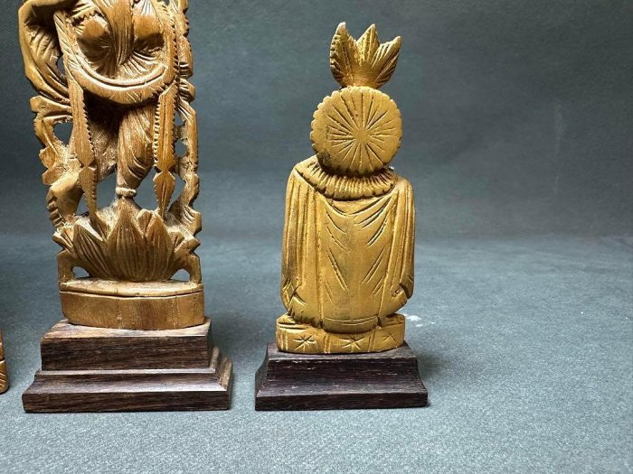 印度白檀木雕弁財天佛教美術佛像古董木像木製密教擺飾| Yahoo拍賣