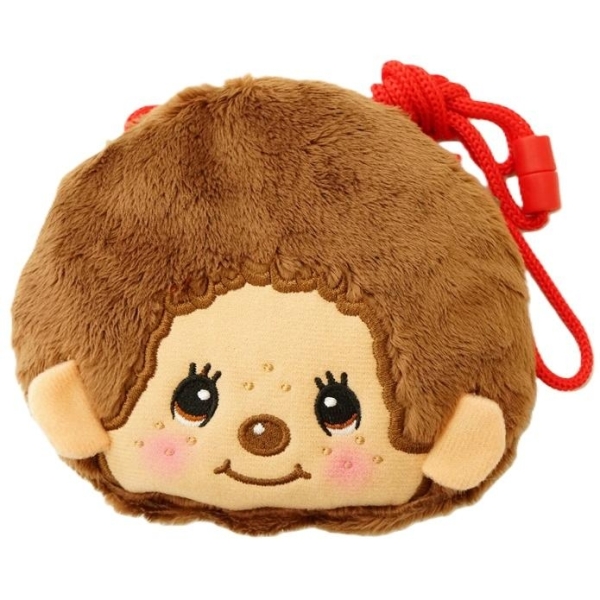 【震撼精品百貨】monchhichi 夢奇奇~日本 夢奇奇拉鍊零錢包覆繩-腮紅*05289